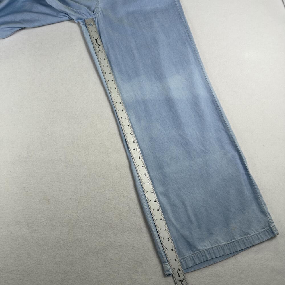 SINCERELY JULES Wide Leg High Rise Pants Paperbag Waist Pockets Baby Blue Size M - Picture 7 of 16